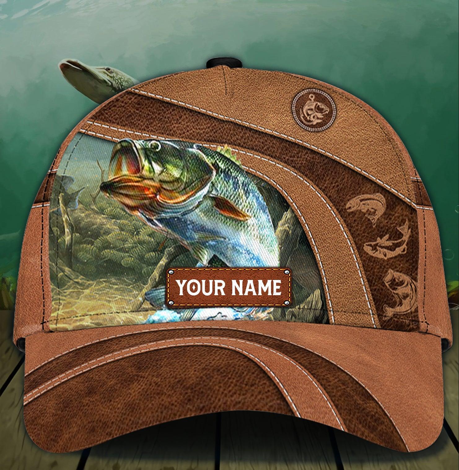 Personalized Fishing Classic Cap, Personalized Gift for Fishing Lovers Trucker Hats Custom Hats Gifts For Men & Women