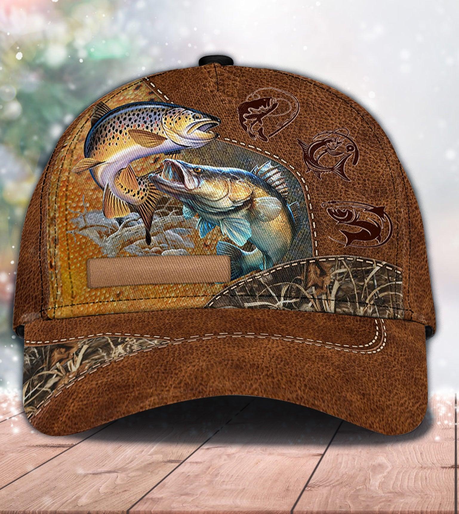 Personalized Fishing Classic Cap, Personalized Gift for Fishing Lovers Trucker Hats Custom Hats Gifts For Men & Women