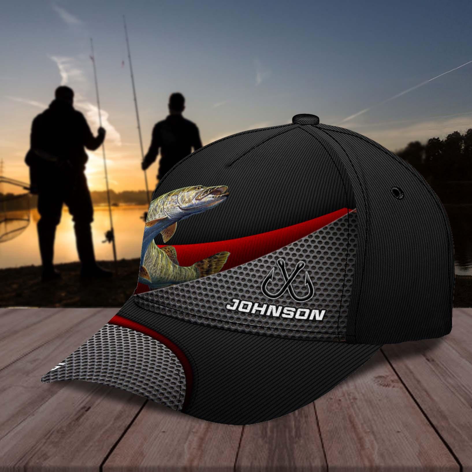 Personalized Fishing Classic Cap, Personalized Gift for Fishing Lovers Trucker Hats Custom Hats Gifts For Men & Women