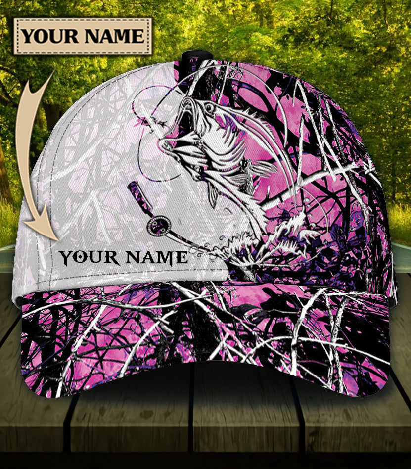 Personalized Fishing Classic Cap, Personalized Gift for Fishing Lovers Trucker Hats Custom Hats Gifts For Men & Women