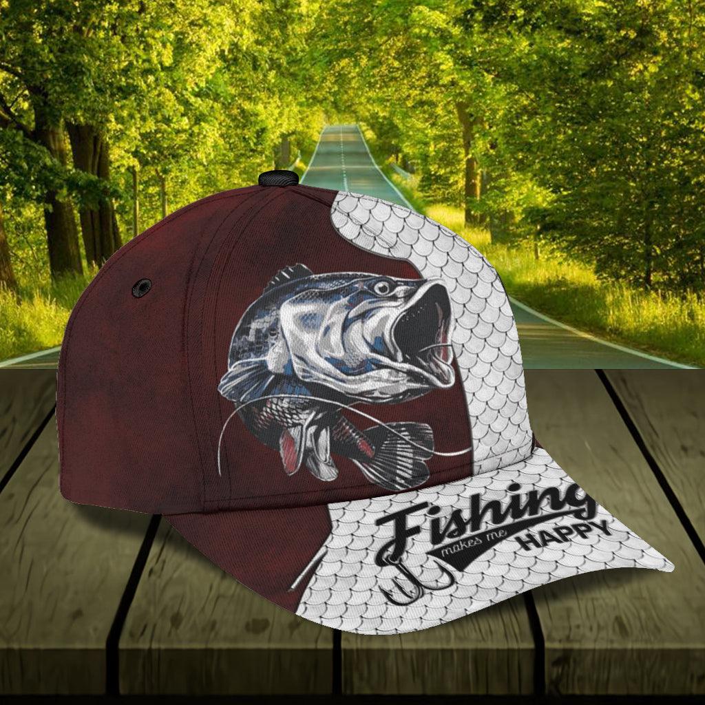 Personalized Fishing Classic Cap, Personalized Gift for Fishing Lovers Trucker Hats Custom Hats Gifts For Men & Women