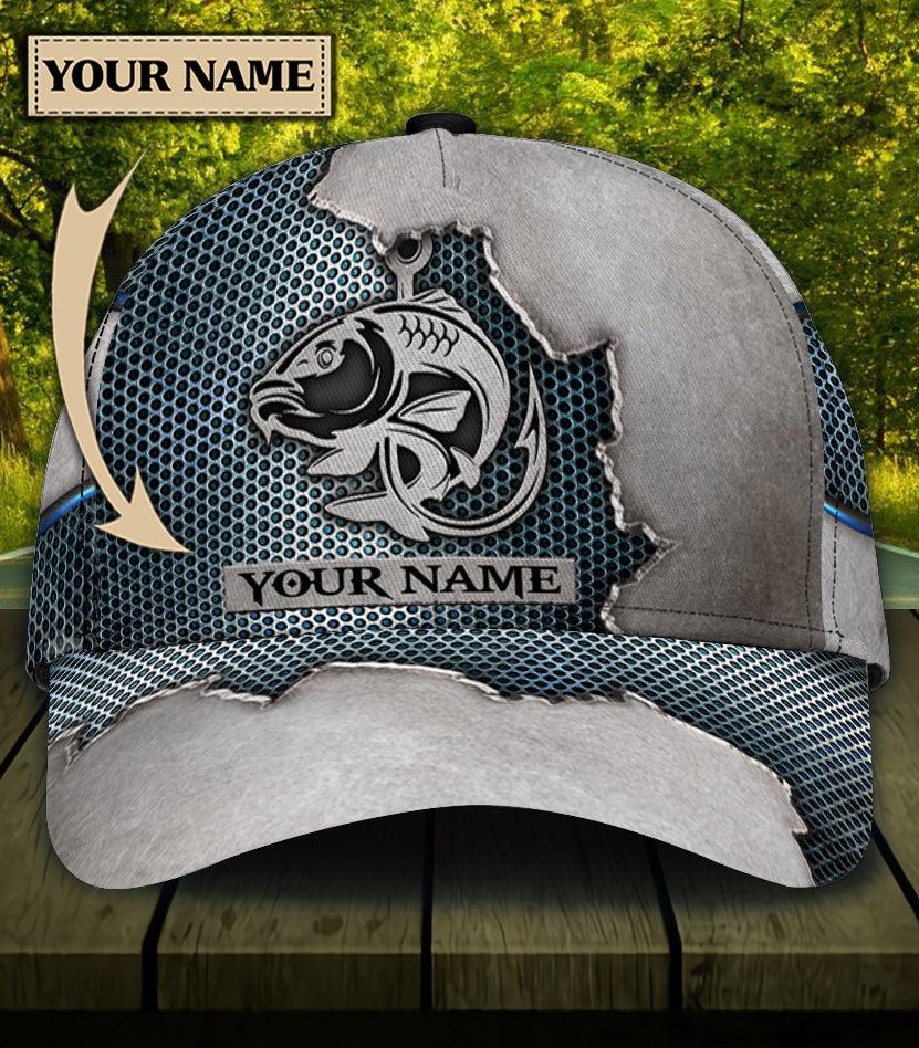 Personalized Fishing Classic Cap, Personalized Gift for Fishing Lovers Trucker Hats Custom Hats Gifts For Men & Women