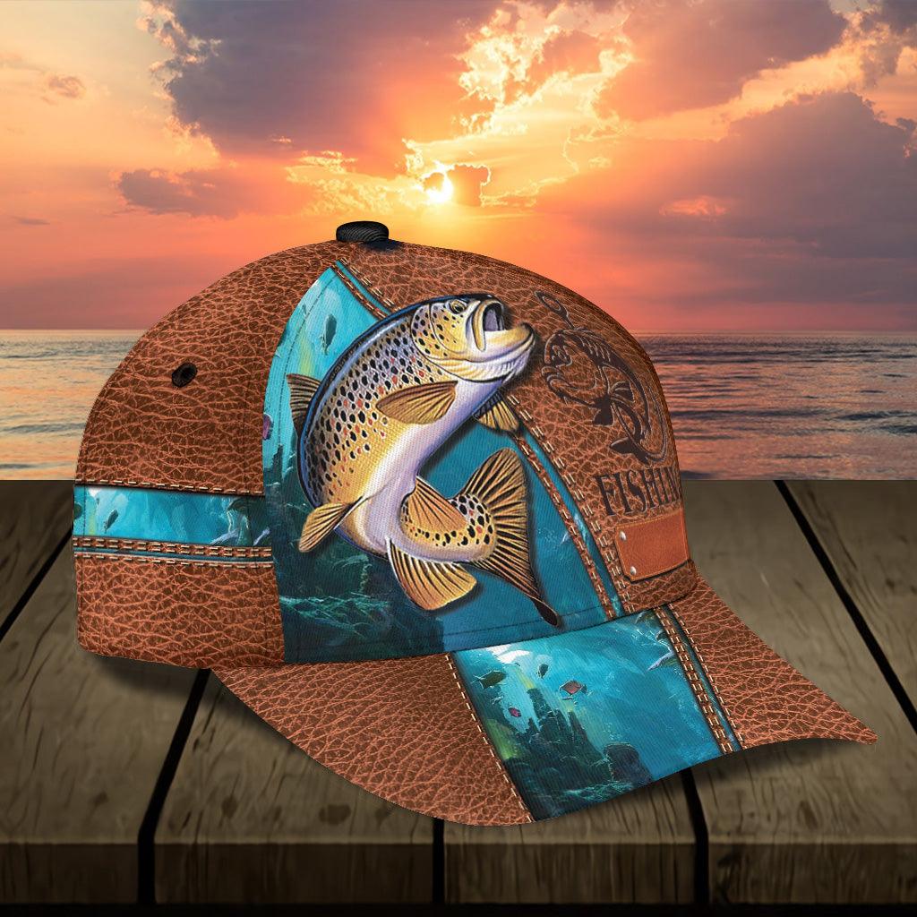 Personalized Fishing Classic Cap, Personalized Gift for Fishing Lovers Trucker Hats Custom Hats Gifts For Men & Women