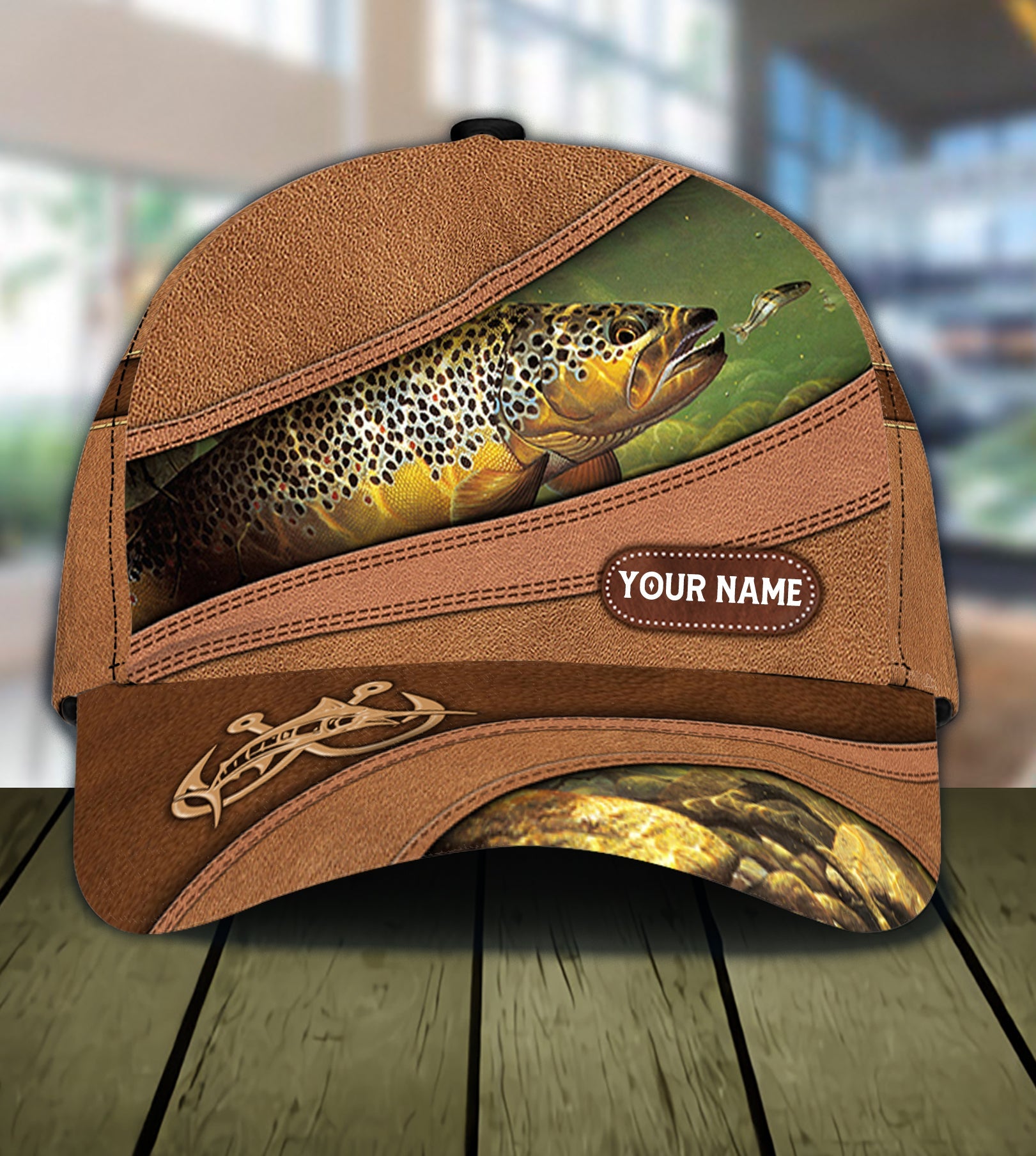 Personalized Fishing Classic Cap, Personalized Gift for Fishing Lovers Trucker Hats Custom Hats Gifts For Men & Women
