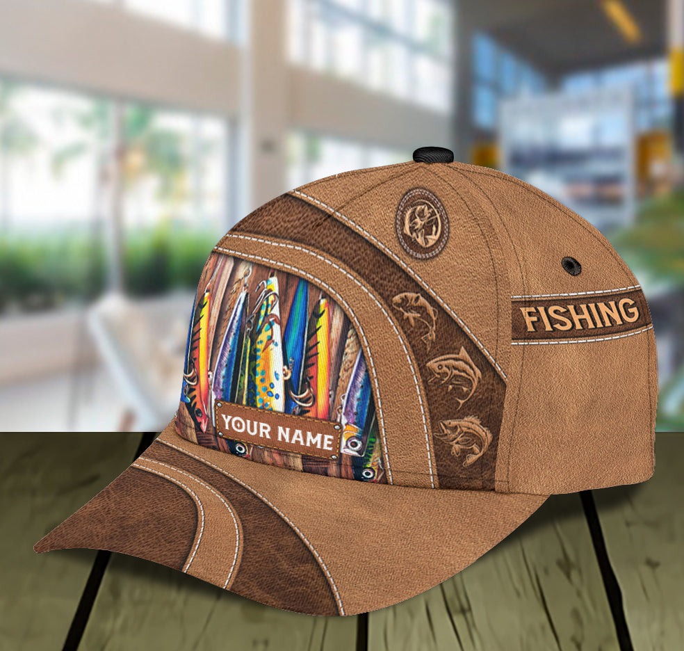 Personalized Fishing Classic Cap, Personalized Gift for Fishing Lovers Trucker Hats Custom Hats Gifts For Men & Women