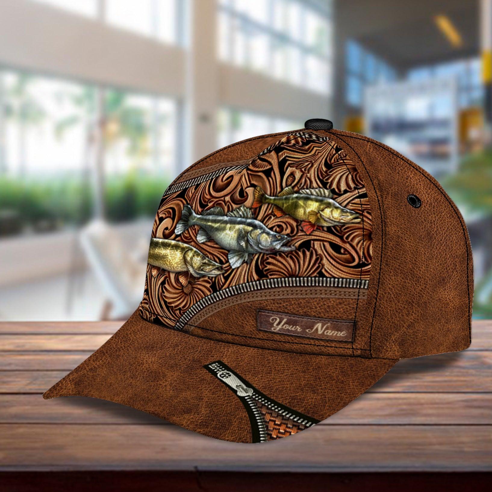 Personalized Fishing Classic Cap, Personalized Gift for Fishing Lovers Trucker Hats Custom Hats Gifts For Men & Women