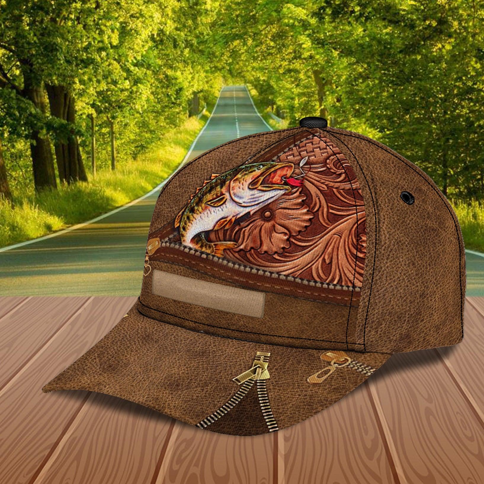 Personalized Fishing Classic Cap, Personalized Gift for Fishing Lovers Trucker Hats Custom Hats Gifts For Men & Women