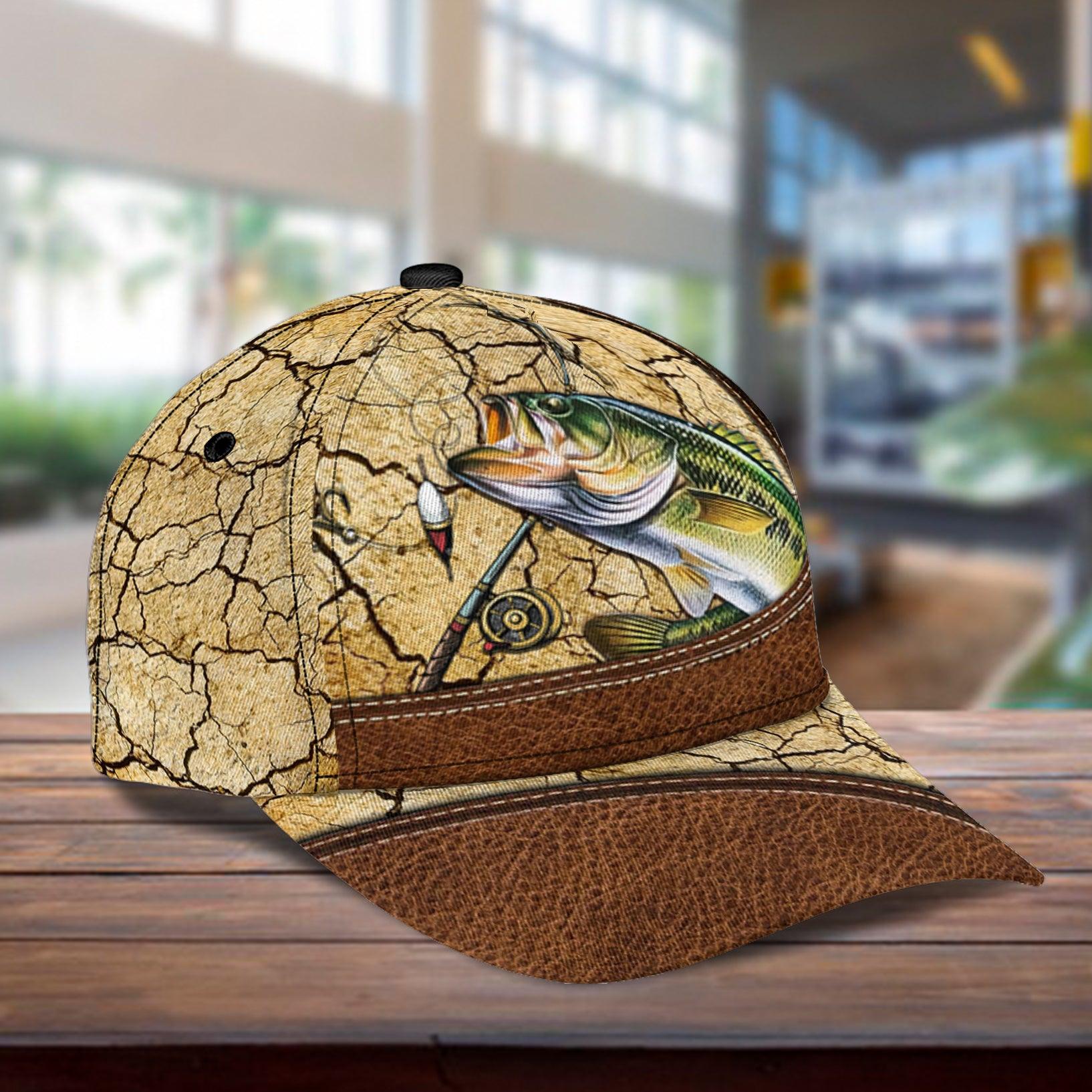 Personalized Fishing Classic Cap, Personalized Gift for Fishing Lovers Trucker Hats Custom Hats Gifts For Men & Women