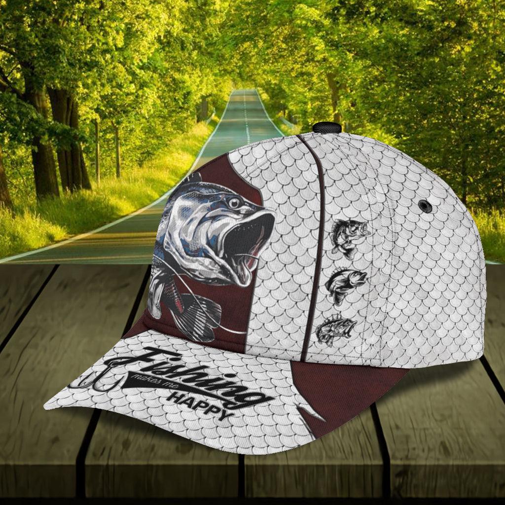 Personalized Fishing Classic Cap, Personalized Gift for Fishing Lovers Trucker Hats Custom Hats Gifts For Men & Women