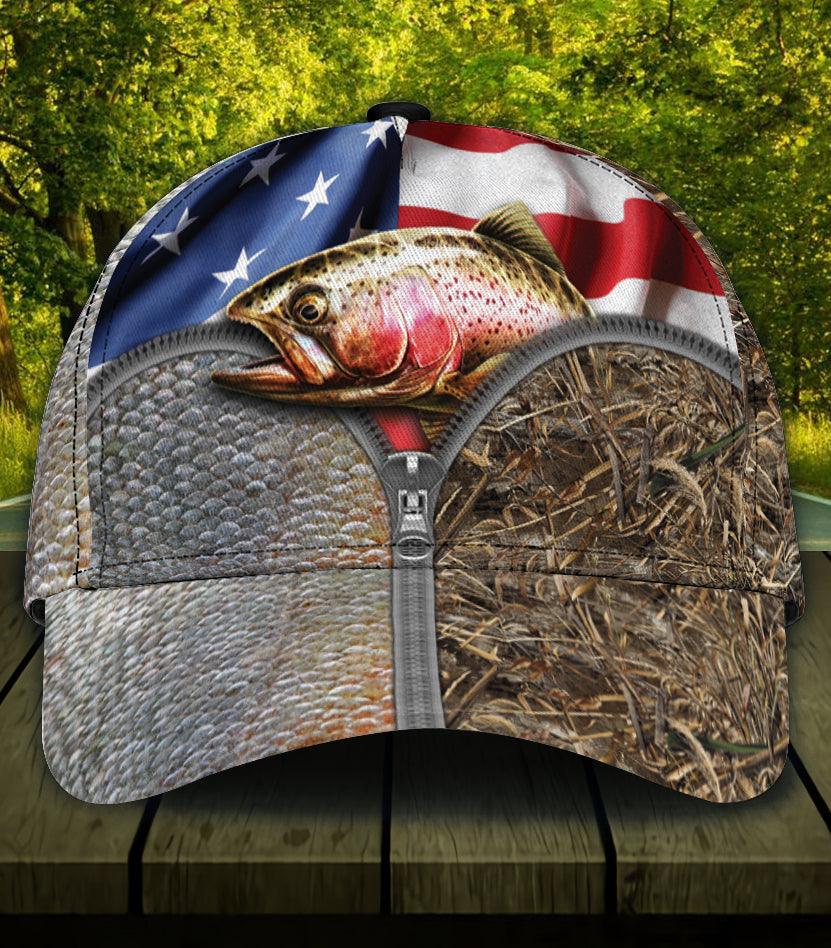 Personalized Fishing Classic Cap, Personalized Gift for Fishing Lovers Trucker Hats Custom Hats Gifts For Men & Women
