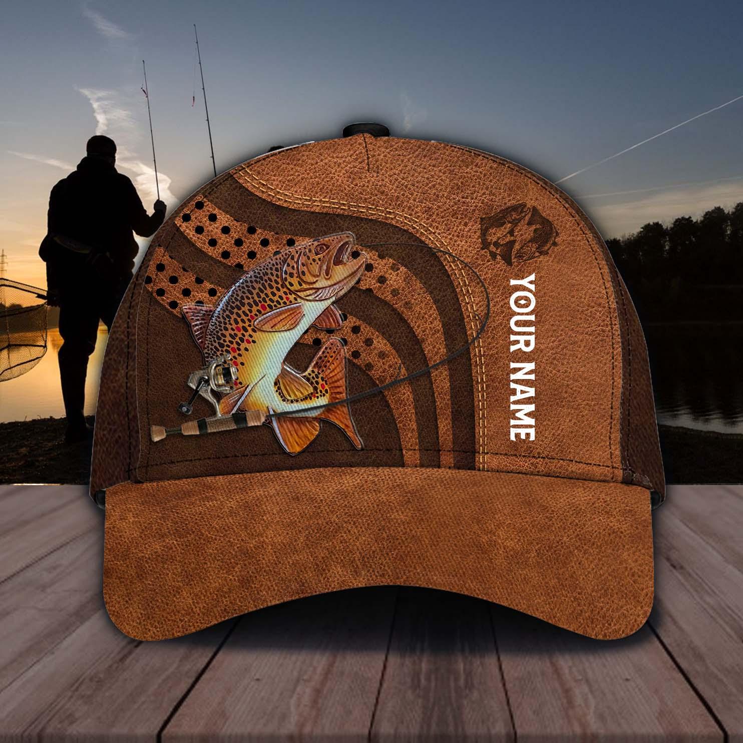 Personalized Fishing Classic Cap, Personalized Gift for Fishing Lovers Trucker Hats Custom Hats Gifts For Men & Women