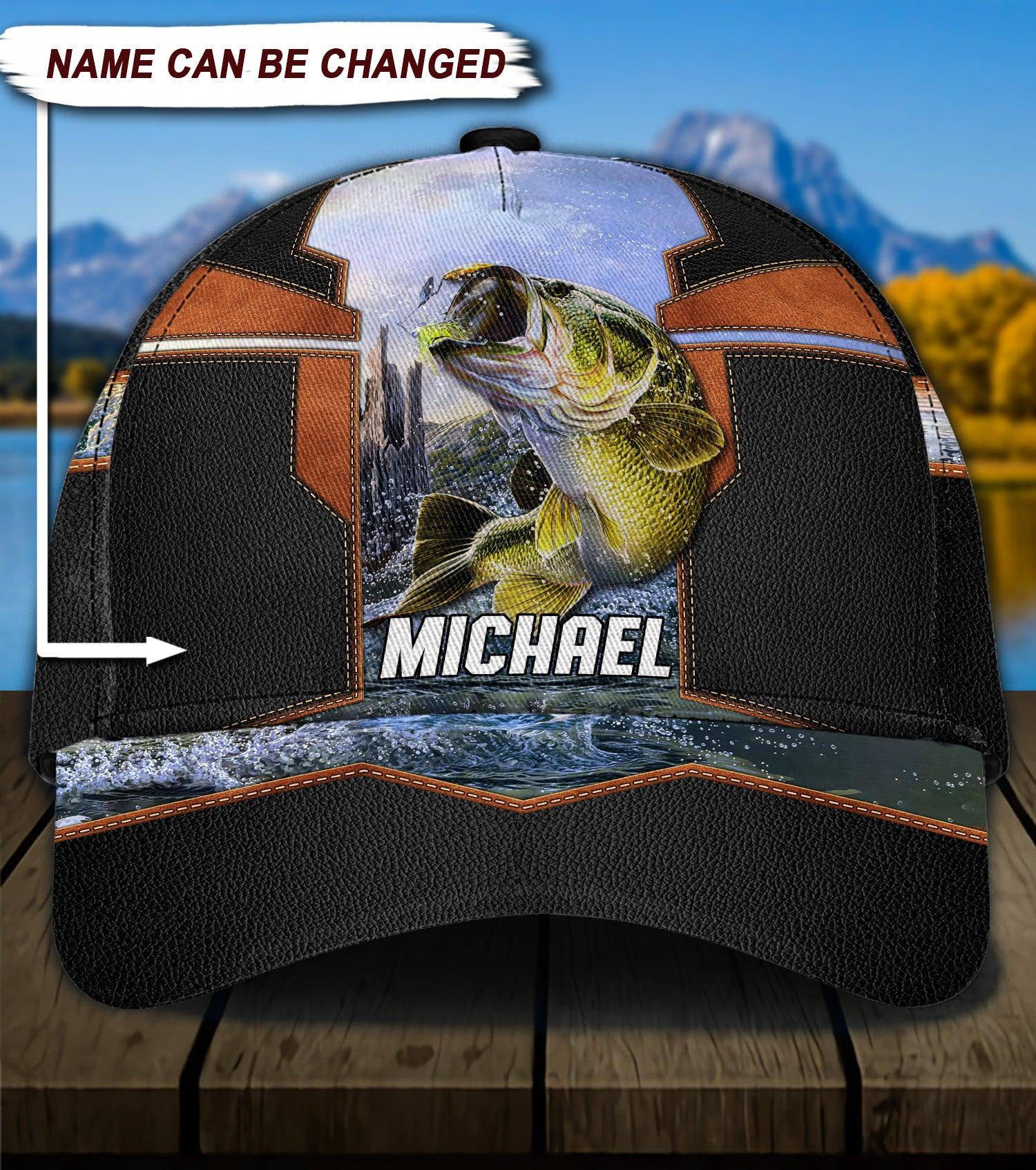 Personalized Fishing Classic Cap, Personalized Gift for Fishing Lovers Trucker Hats Custom Hats Gifts For Men & Women