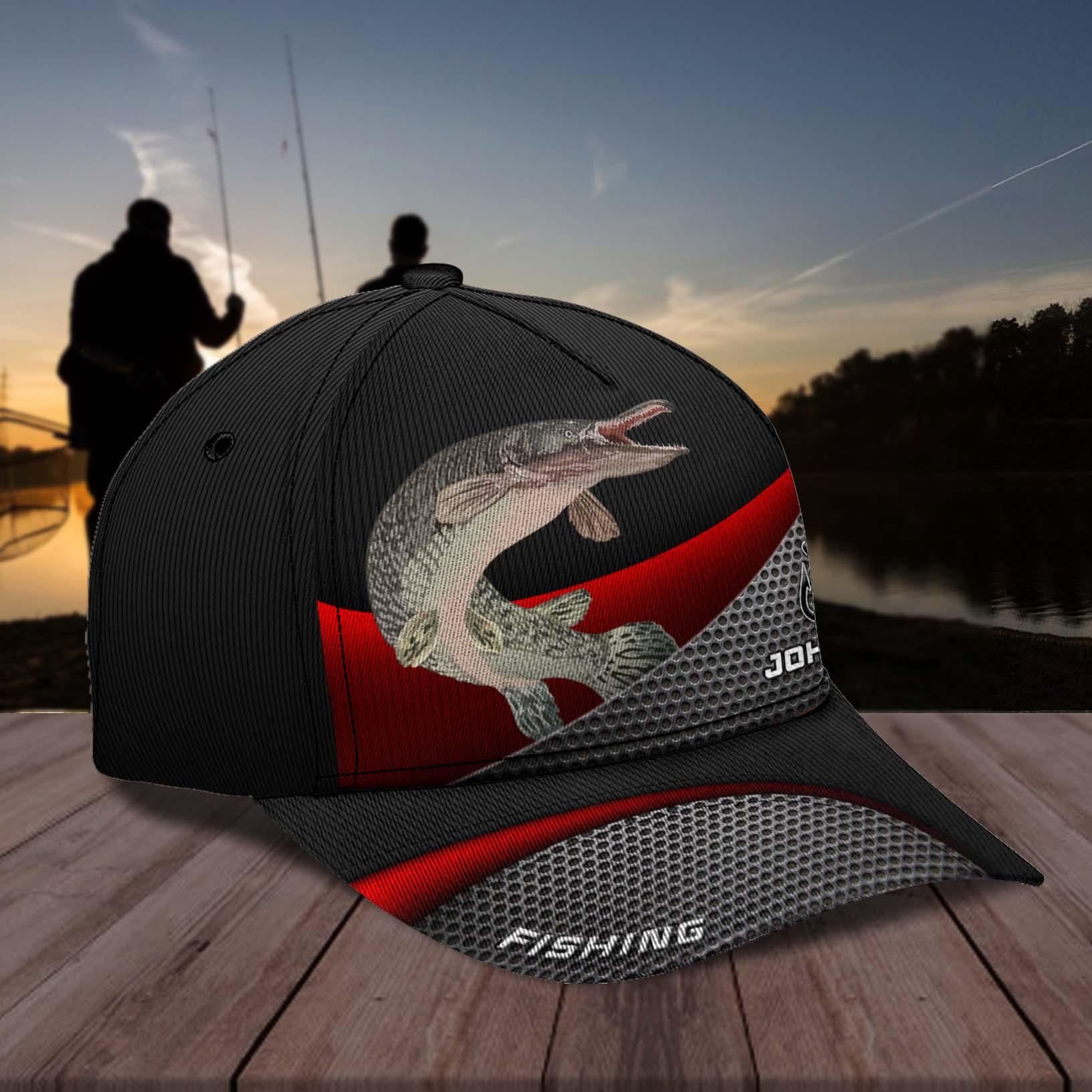 Personalized Fishing Classic Cap, Personalized Gift for Fishing Lovers Trucker Hats Custom Hats Gifts For Men & Women