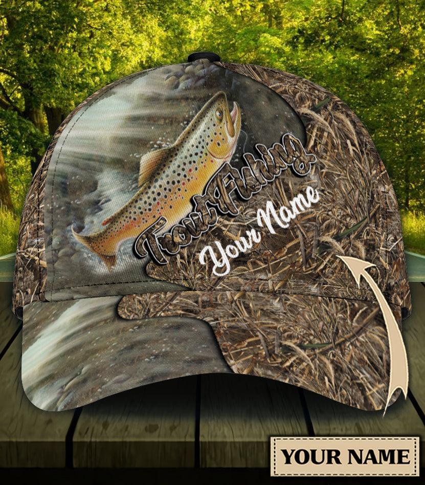 Personalized Fishing Classic Cap, Personalized Gift for Fishing Lovers Trucker Hats Custom Hats Gifts For Men & Women
