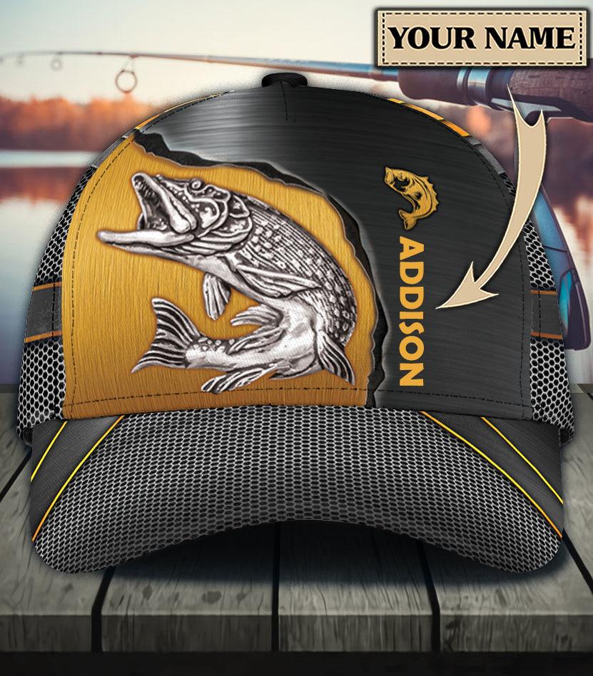 Personalized Fishing Classic Cap, Personalized Gift for Fishing Lovers Trucker Hats Custom Hats Gifts For Men & Women
