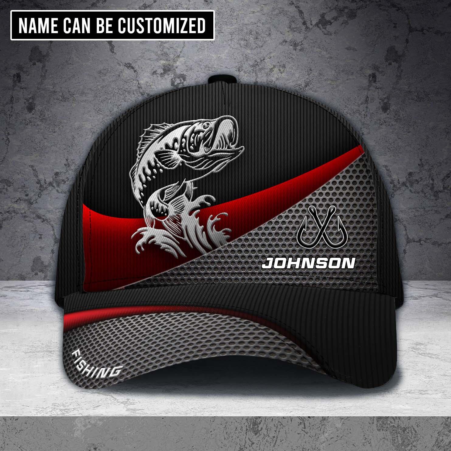 Personalized Fishing Classic Cap, Personalized Gift for Fishing Lovers Trucker Hats Custom Hats Gifts For Men & Women