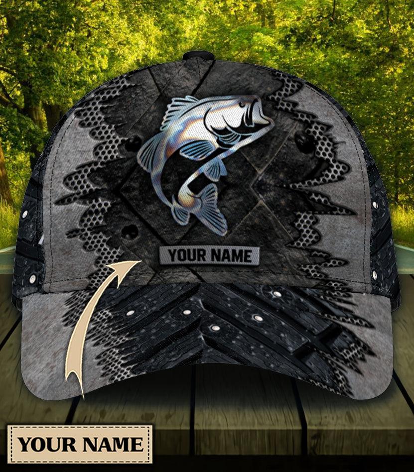 Personalized Fishing Classic Cap, Personalized Gift for Fishing Lovers Trucker Hats Custom Hats Gifts For Men & Women
