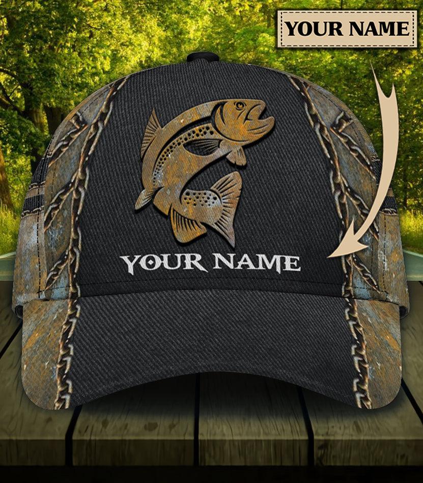 Personalized Fishing Classic Cap, Personalized Gift for Fishing Lovers Trucker Hats Custom Hats Gifts For Men & Women