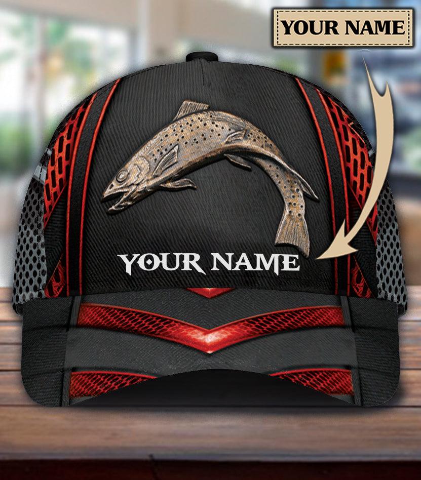 Personalized Fishing Classic Cap, Personalized Gift for Fishing Lovers Trucker Hats Custom Hats Gifts For Men & Women