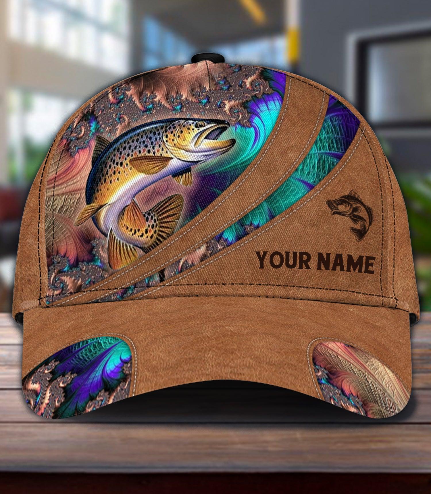 Personalized Fishing Classic Cap, Personalized Gift for Fishing Lovers Trucker Hats Custom Hats Gifts For Men & Women