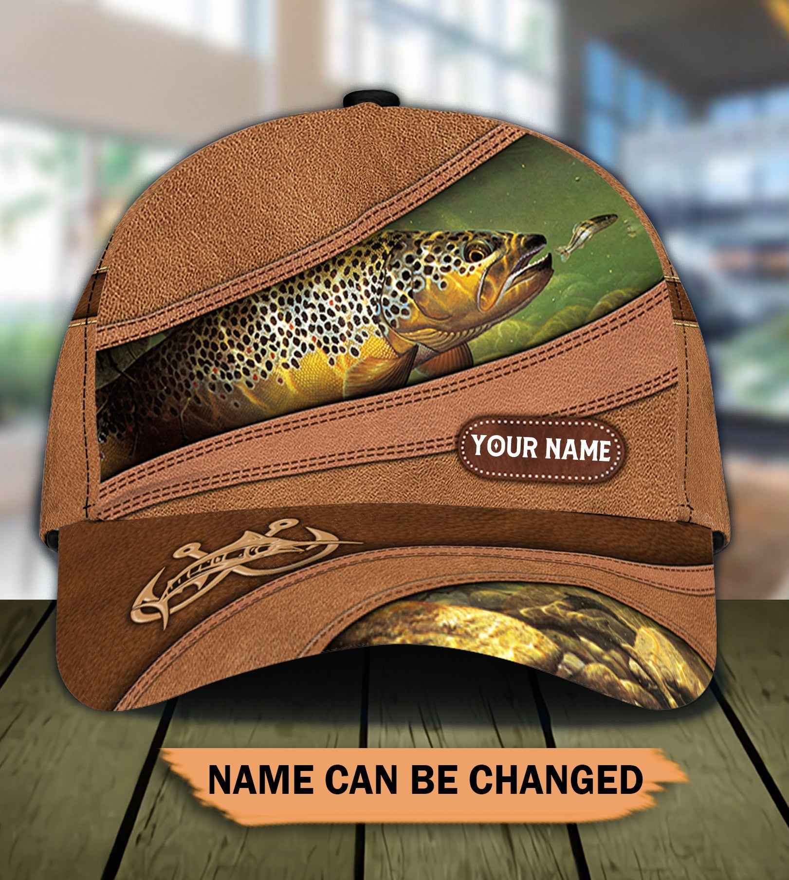 Personalized Fishing Classic Cap, Personalized Gift for Fishing Lovers Trucker Hats Custom Hats Gifts For Men & Women