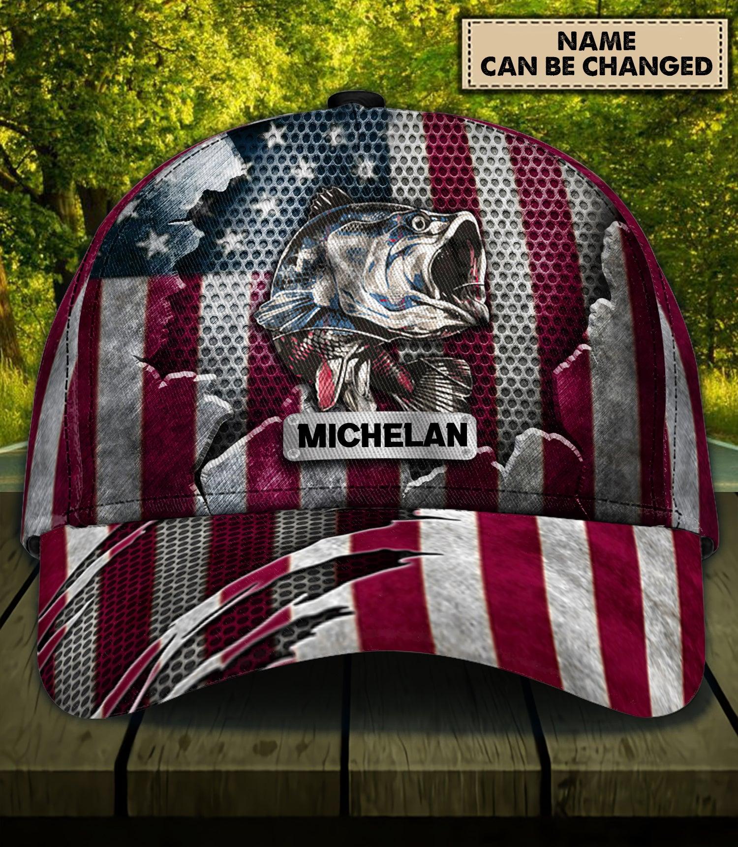 Personalized Fishing Classic Cap, Personalized Gift for Fishing Lovers Trucker Hats Custom Hats Gifts For Men & Women