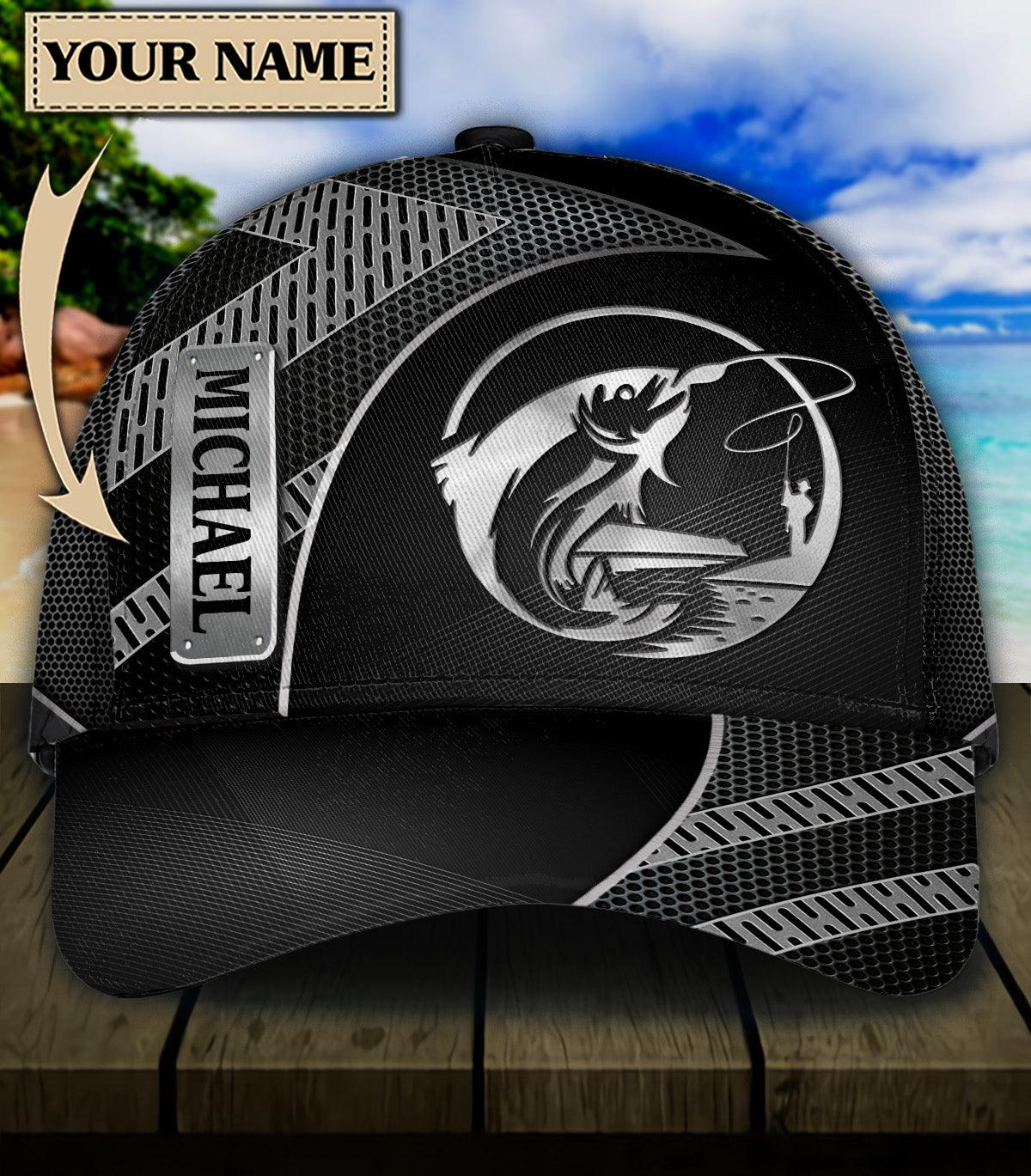 Personalized Fishing Classic Cap, Personalized Gift for Fishing Lovers Trucker Hats Custom Hats Gifts For Men & Women