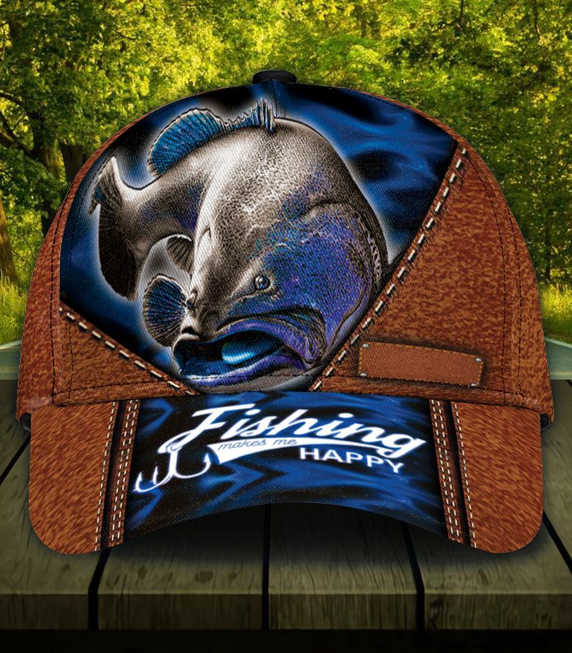 Personalized Fishing Classic Cap, Personalized Gift for Fishing Lovers Trucker Hats Custom Hats Gifts For Men & Women