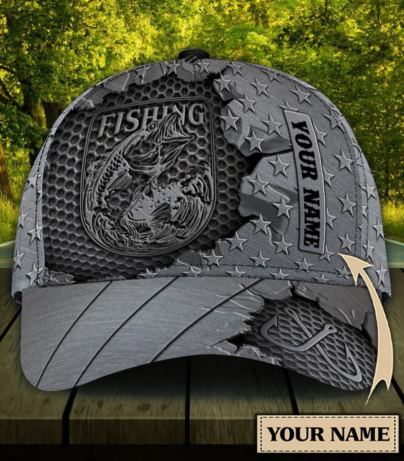 Personalized Fishing Classic Cap, Personalized Gift for Fishing Lovers Trucker Hats Custom Hats Gifts For Men & Women