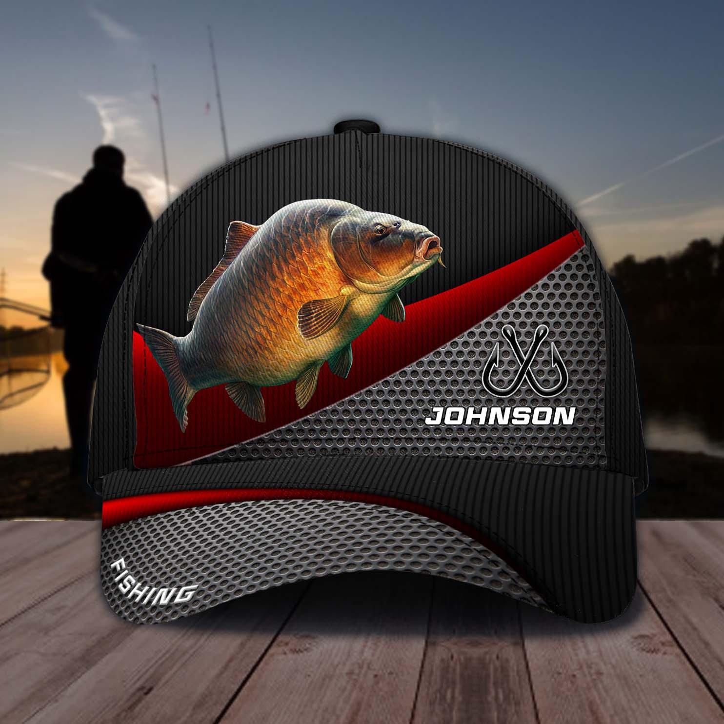 Personalized Fishing Classic Cap, Personalized Gift for Fishing Lovers Trucker Hats Custom Hats Gifts For Men & Women