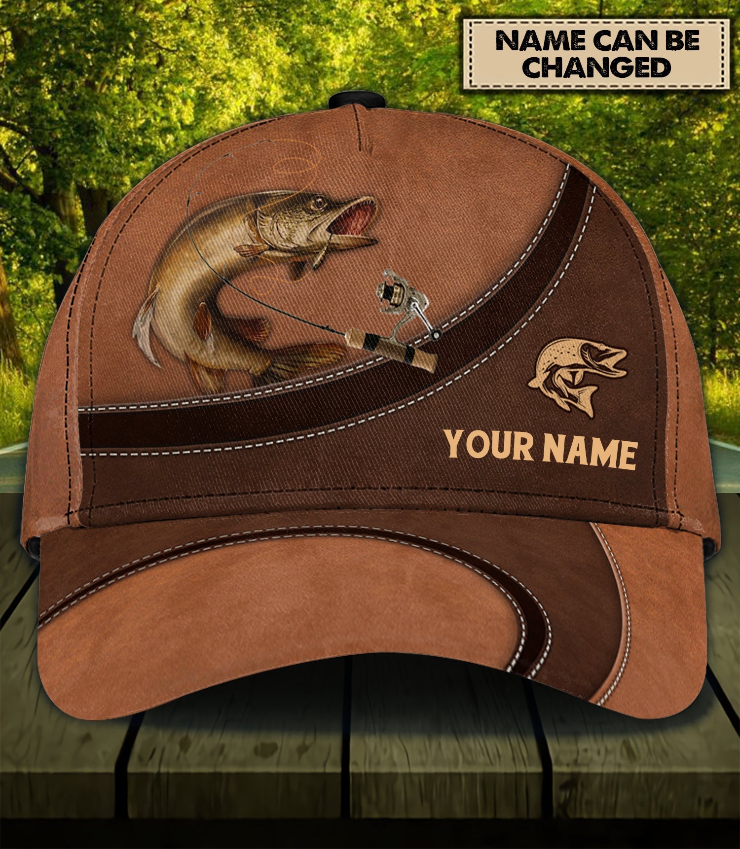 Personalized Fishing Classic Cap, Personalized Gift for Fishing Lovers Trucker Hats Custom Hats Gifts For Men & Women