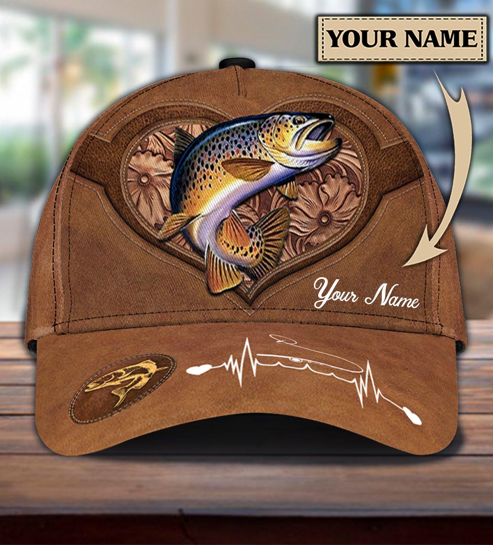 Personalized Fishing Classic Cap, Personalized Gift for Fishing Lovers Trucker Hats Custom Hats Gifts For Men & Women