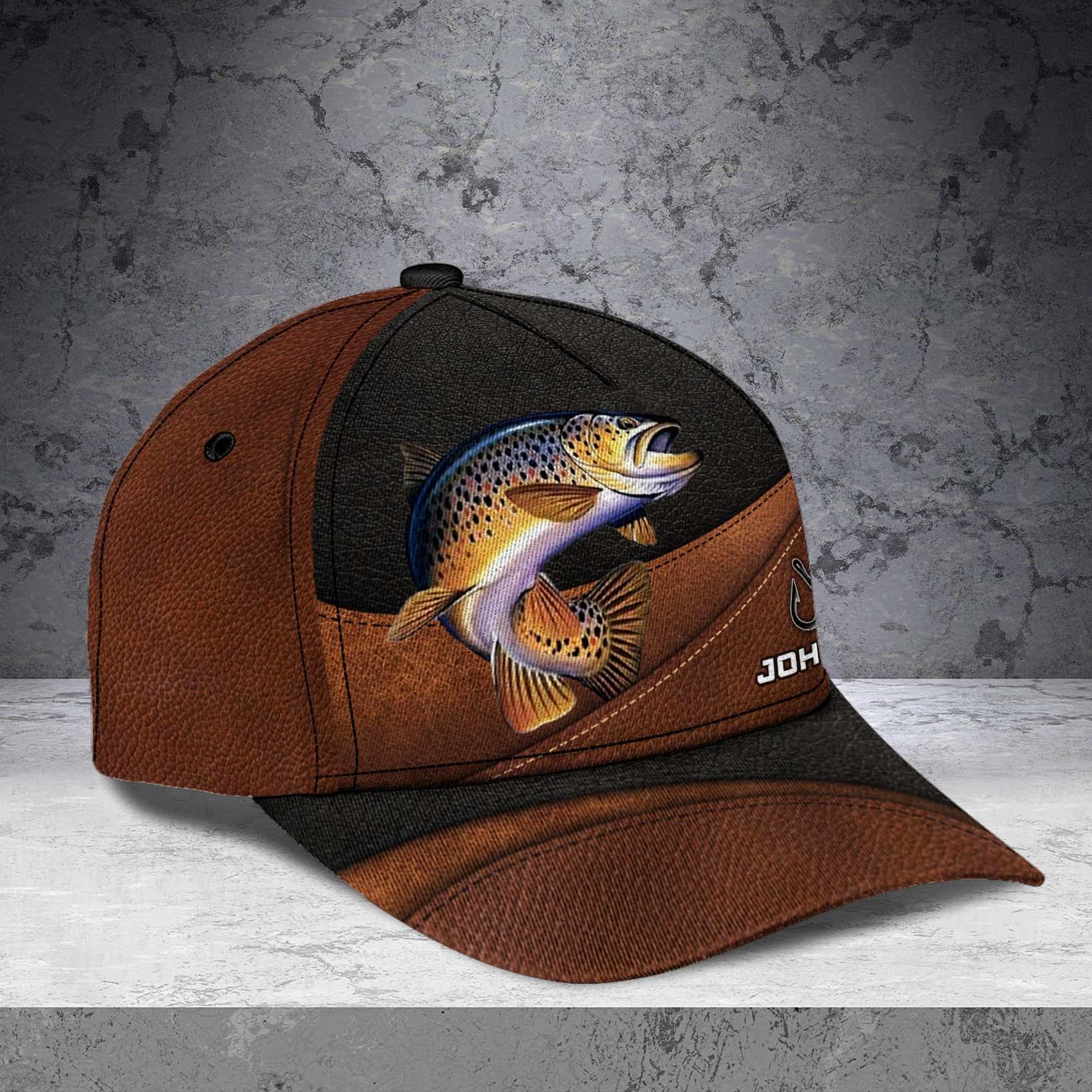 Personalized Fishing Classic Cap, Personalized Gift for Fishing Lovers Trucker Hats Custom Hats Gifts For Men & Women