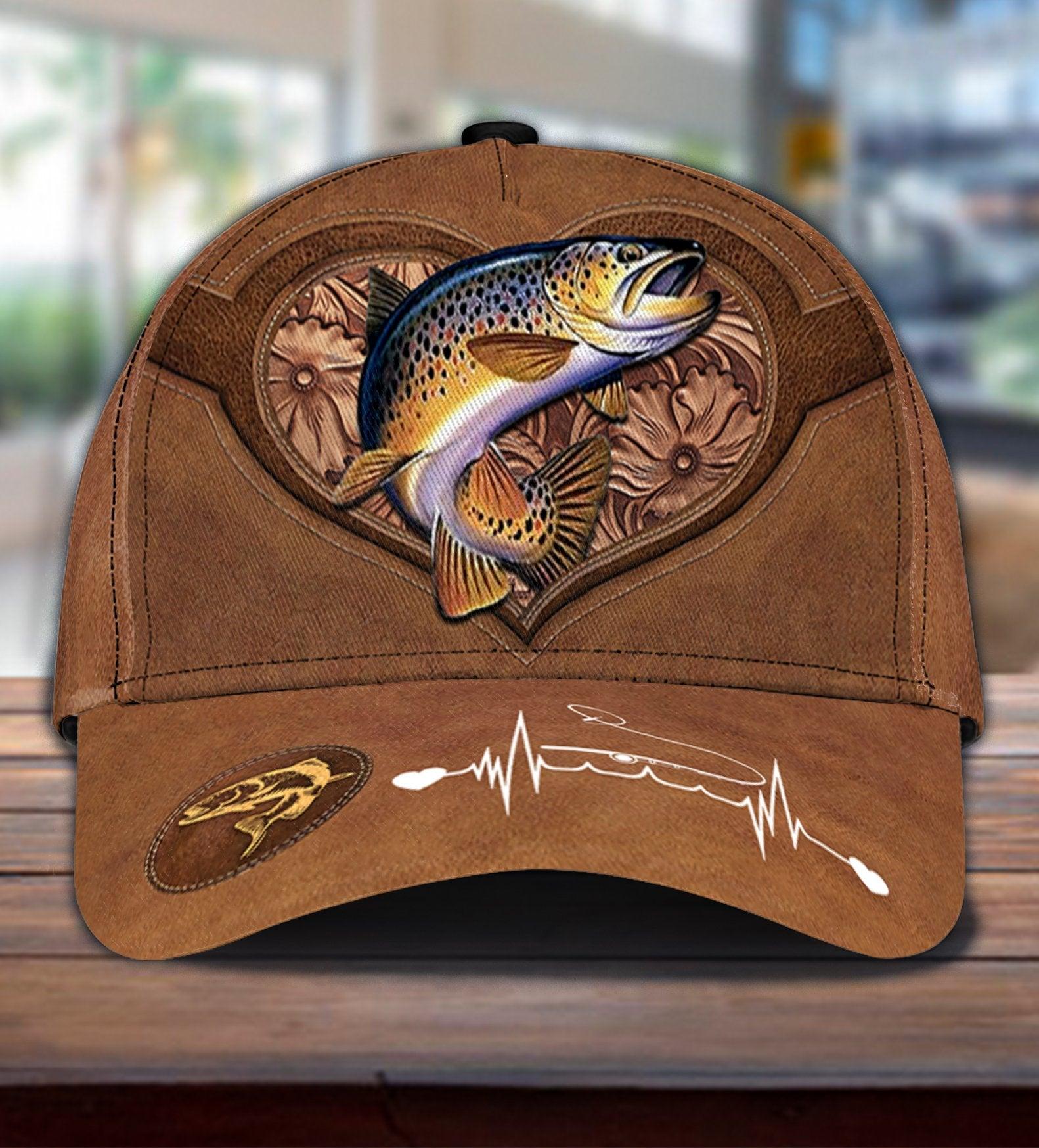 Personalized Fishing Classic Cap, Personalized Gift for Fishing Lovers Trucker Hats Custom Hats Gifts For Men & Women