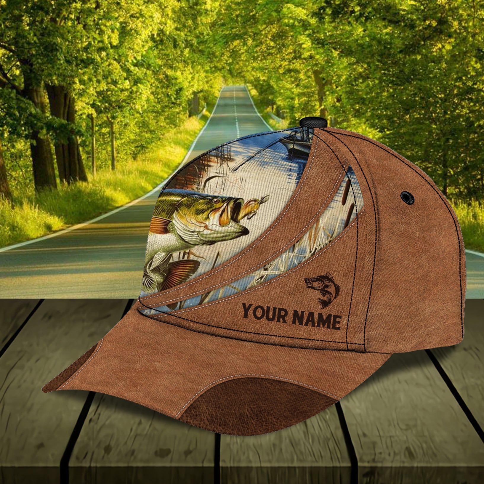 Personalized Fishing Classic Cap, Personalized Gift for Fishing Lovers Trucker Hats Custom Hats Gifts For Men & Women