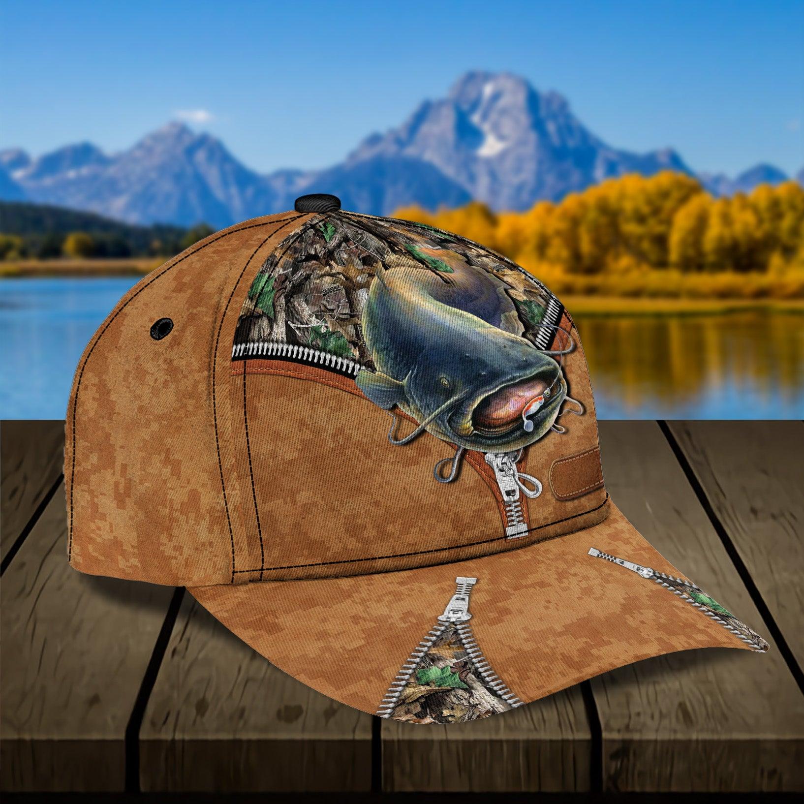 Personalized Fishing Classic Cap, Personalized Gift for Fishing Lovers Trucker Hats Custom Hats Gifts For Men & Women