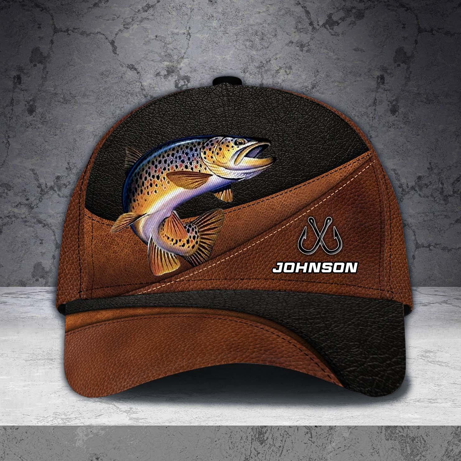 Personalized Fishing Classic Cap, Personalized Gift for Fishing Lovers Trucker Hats Custom Hats Gifts For Men & Women