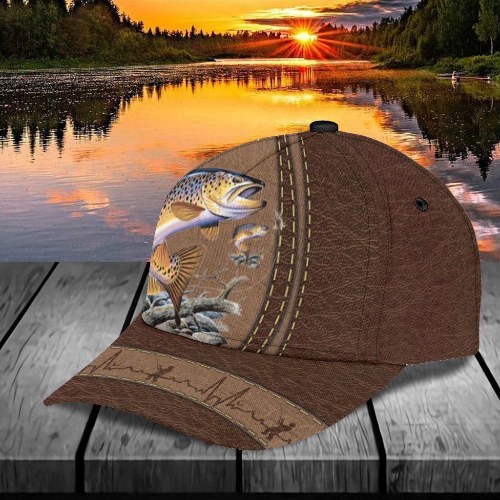 Personalized Fishing Classic Cap, Personalized Gift for Fishing Lovers Trucker Hats Custom Hats Gifts For Men & Women