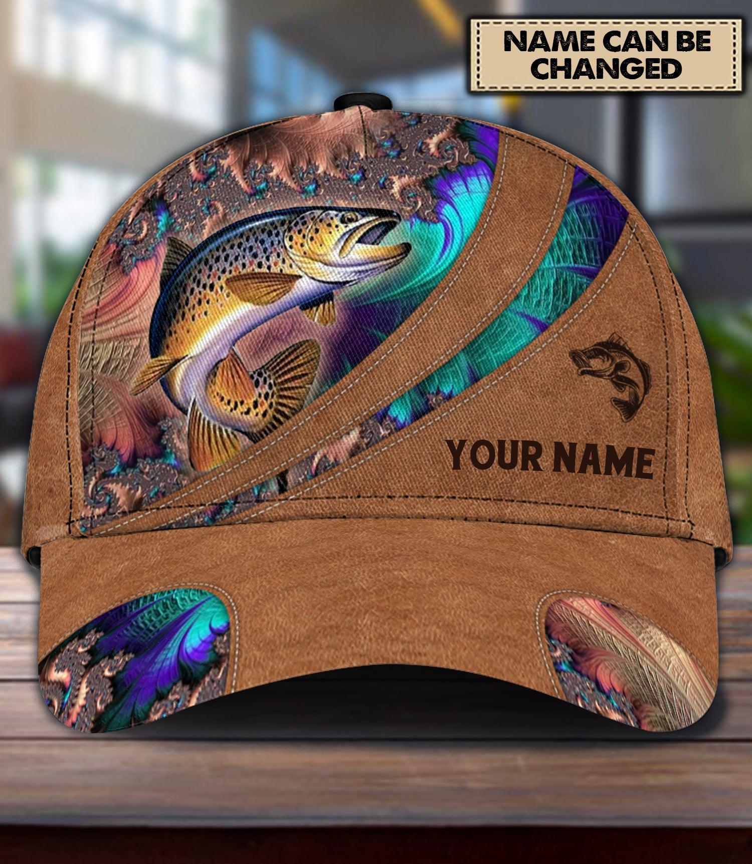 Personalized Fishing Classic Cap, Personalized Gift for Fishing Lovers Trucker Hats Custom Hats Gifts For Men & Women