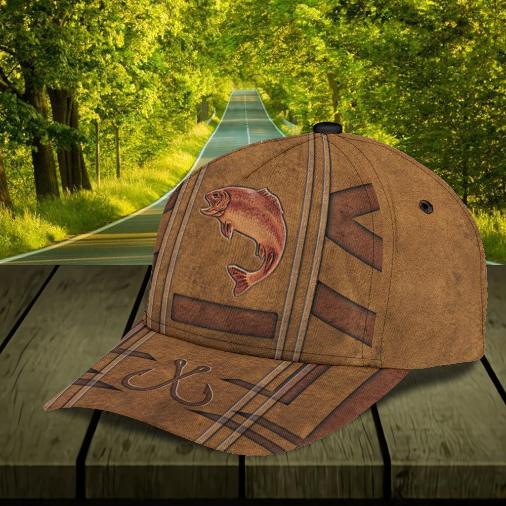 Personalized Fishing Classic Cap, Personalized Gift for Fishing Lovers Trucker Hats Custom Hats Gifts For Men & Women