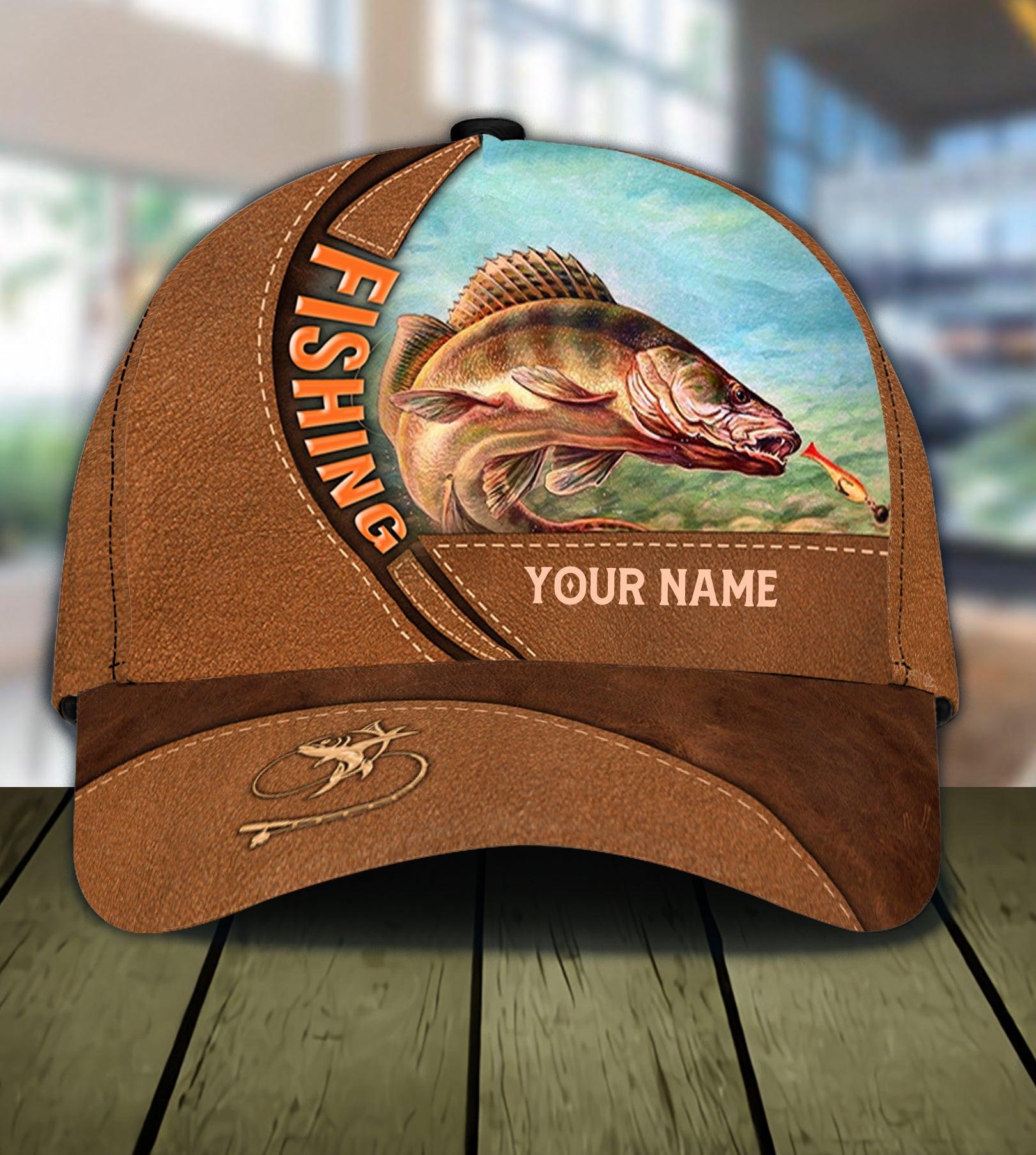 Personalized Fishing Classic Cap, Personalized Gift for Fishing Lovers Trucker Hats Custom Hats Gifts For Men & Women