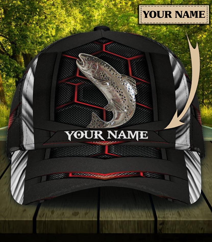 Personalized Fishing Classic Cap, Personalized Gift for Fishing Lovers Trucker Hats Custom Hats Gifts For Men & Women