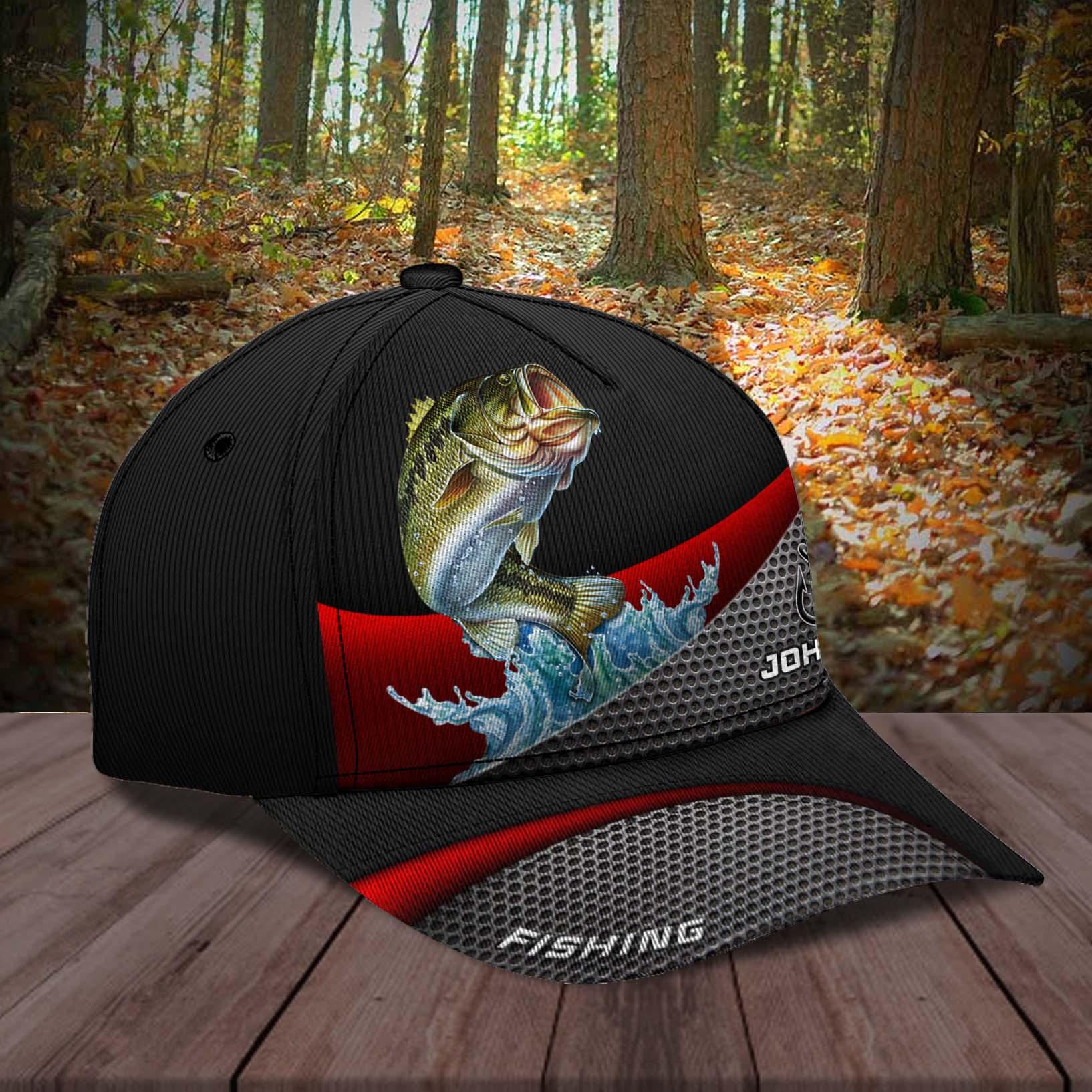 Personalized Fishing Classic Cap, Personalized Gift for Fishing Lovers Trucker Hats Custom Hats Gifts For Men & Women