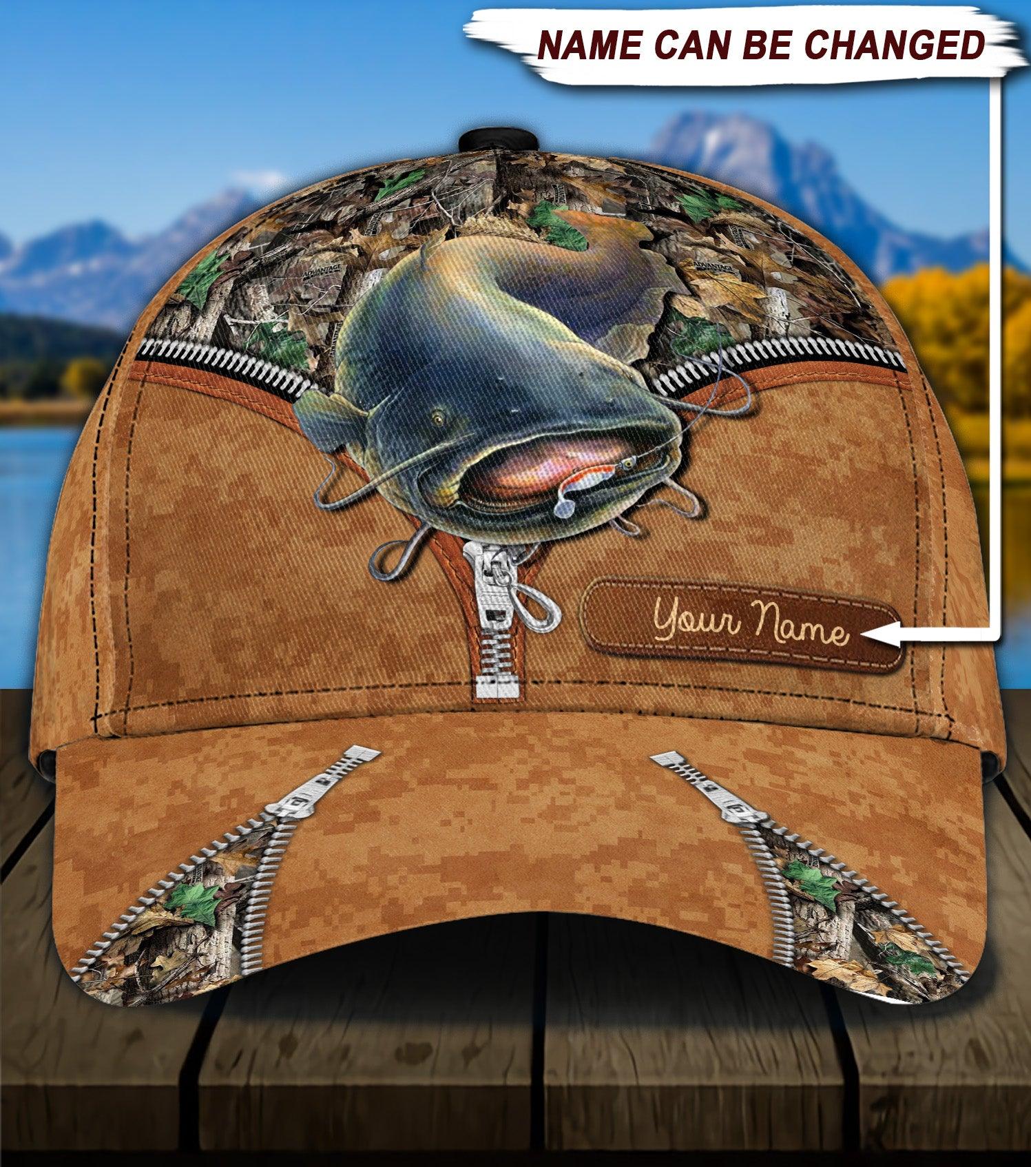 Personalized Fishing Classic Cap, Personalized Gift for Fishing Lovers Trucker Hats Custom Hats Gifts For Men & Women