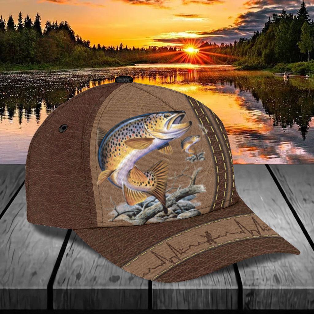 Personalized Fishing Classic Cap, Personalized Gift for Fishing Lovers Trucker Hats Custom Hats Gifts For Men & Women