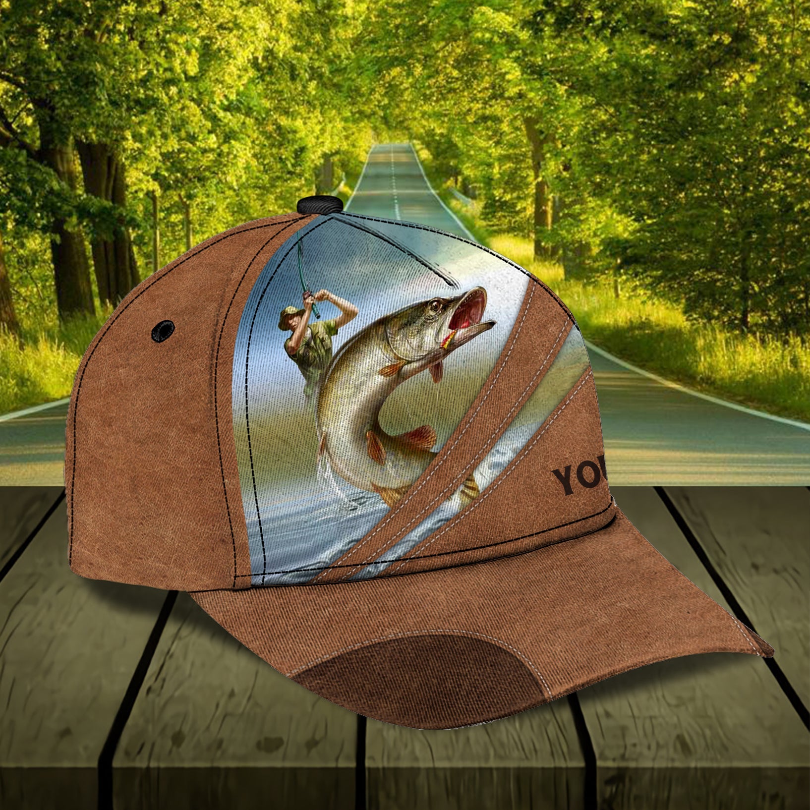 Personalized Fishing Classic Cap, Personalized Gift for Fishing Lovers Trucker Hats Custom Hats Gifts For Men & Women