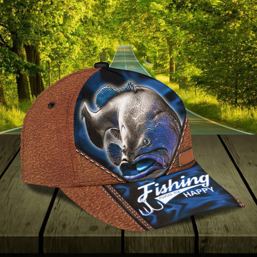 Personalized Fishing Classic Cap, Personalized Gift for Fishing Lovers Trucker Hats Custom Hats Gifts For Men & Women