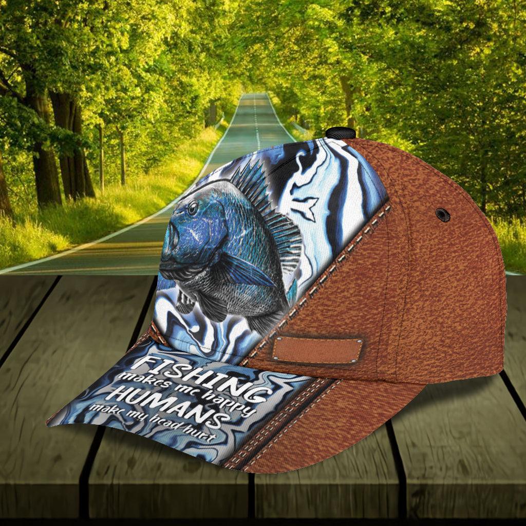 Personalized Fishing Classic Cap, Personalized Gift for Fishing Lovers Trucker Hats Custom Hats Gifts For Men & Women