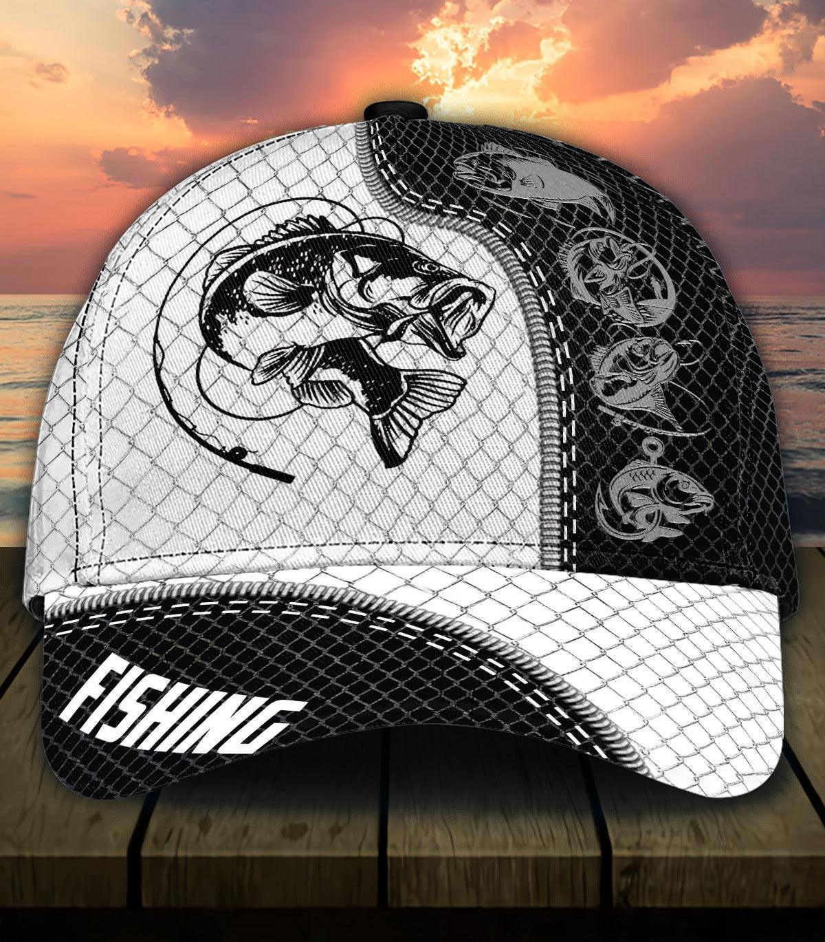 Personalized Fishing Classic Cap, Personalized Gift for Fishing Lovers Trucker Hats Custom Hats Gifts For Men & Women