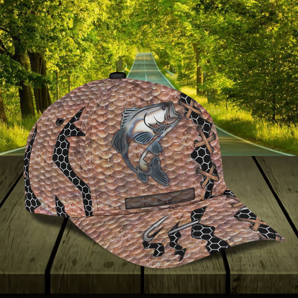 Personalized Fishing Classic Cap, Personalized Gift for Fishing Lovers Trucker Hats Custom Hats Gifts For Men & Women